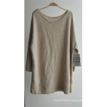 Women Round Neck Pure Color Pullover Knitted Sweater